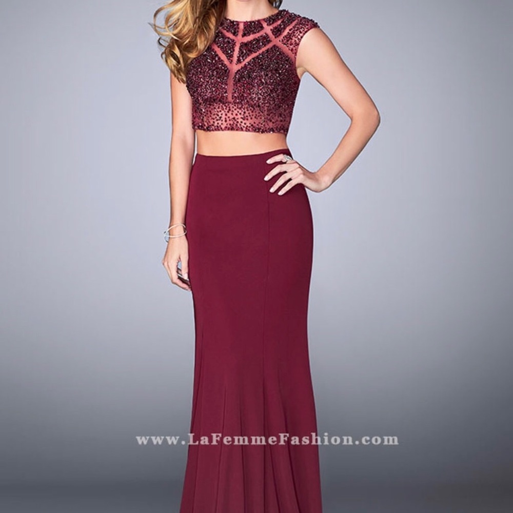 Brand new burgundy prom dress